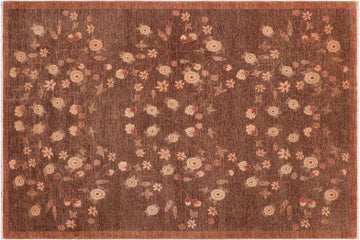 handmade Transitional Kafkaz Chobi Ziegler Brown Beige Hand Knotted RECTANGLE 100% WOOL area rug 6 x 9